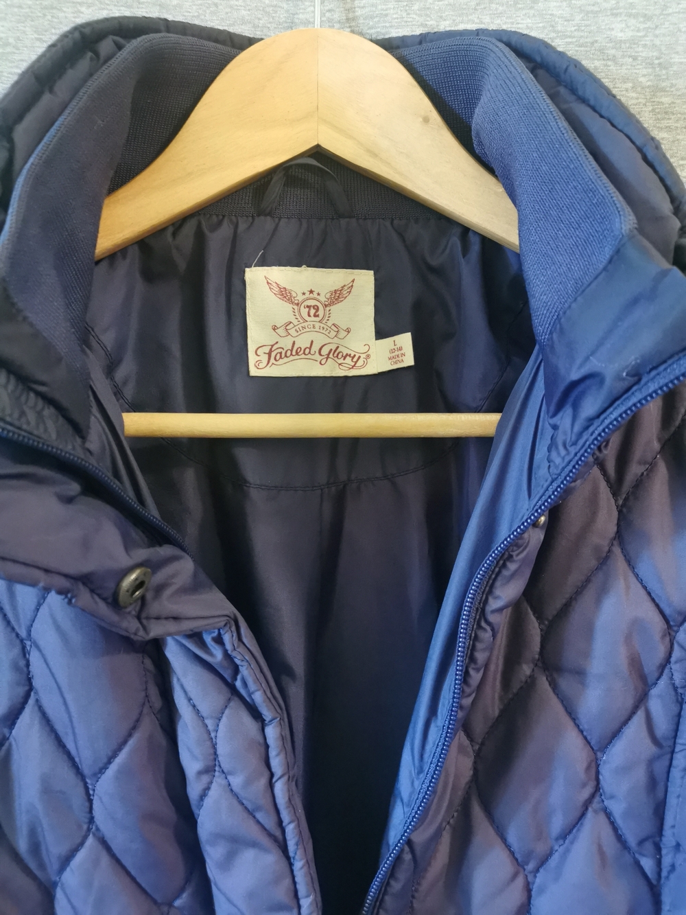 Faded Glory Women's Midnight Blue Quilted Jacket Size 12-14